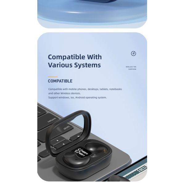 Беспроводные носимые стерео наушники с BT 5.3 и AI Call Noise Cancelling 30H Playtime