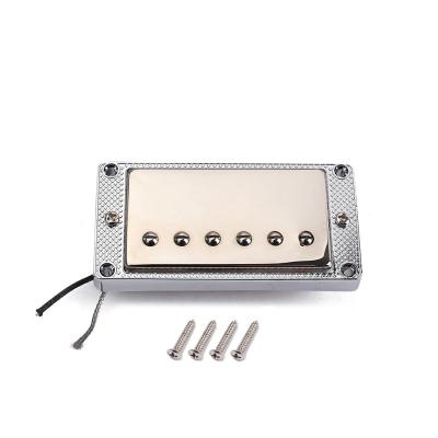 Dual bobina fechada Mini HumbuckerAlnico 5 Chrome Metal Pickup para LP Guitar Bridge Com parafusos de montagem