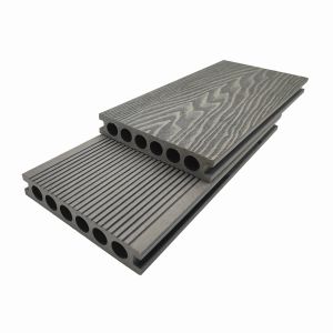 3D Embossed WPC Composite Decking Boards Plastic Timber Planks