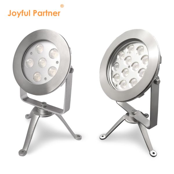 CE ROHS Certificação DC 24V IP68 Fornecimento de fábrica 12X1W LED de cor única Submersível Baixa Voltagem Iluminação de lago