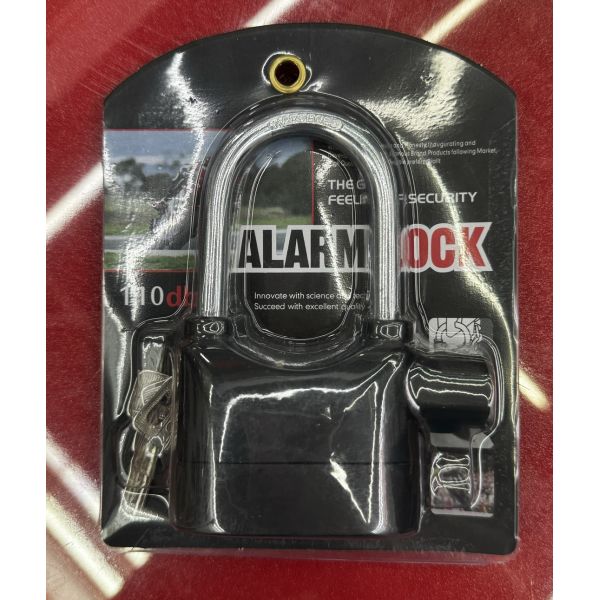 Wholesale Plastic siren alarm padlock 110db anti-theft heavy duty key padlock motorcycle alarm padlock