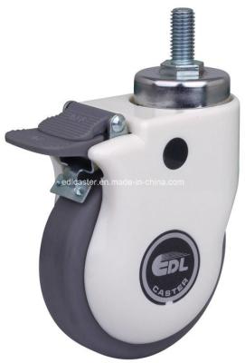 4 polegadas 60kg travão roscado TPE Medical Caster E3744-57 personalizado para as suas necessidades