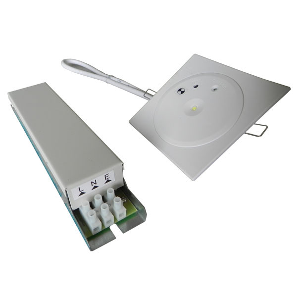 Recessed Rechargeable Ceiling Emergency Light 1W SMD White LED EL1-1AN
