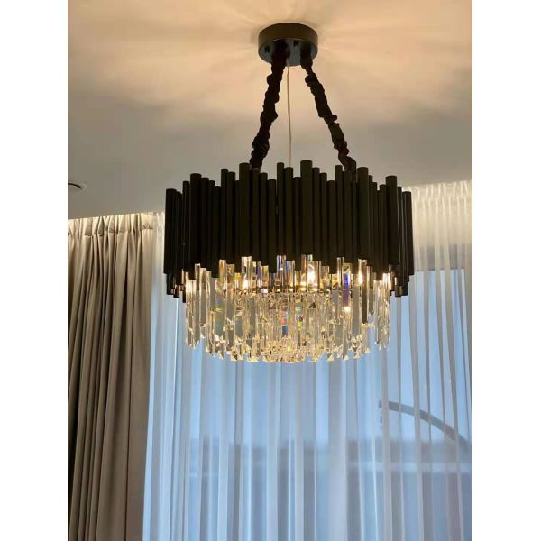 Black Light Round Kitchen Living Room Round Black Ceiling Chandelier(WH-CY-174)