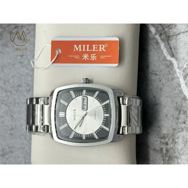 Reloj de pulsera de cuarzo Cusotm Logo Reloj de pulsera de acero inoxidable Reloj automático de lujo