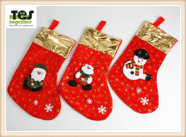 non-woven big size christmas sock decoration/OEM O ODM