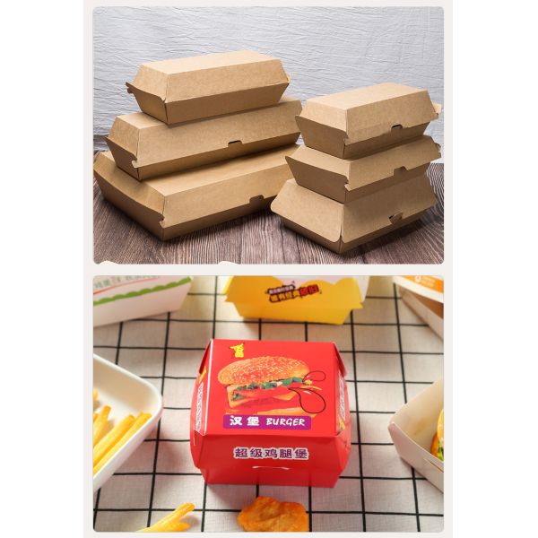 0.33mm Thickness Brown/White Kraft Paper Disposable Sushi Container Food Packaging Box
