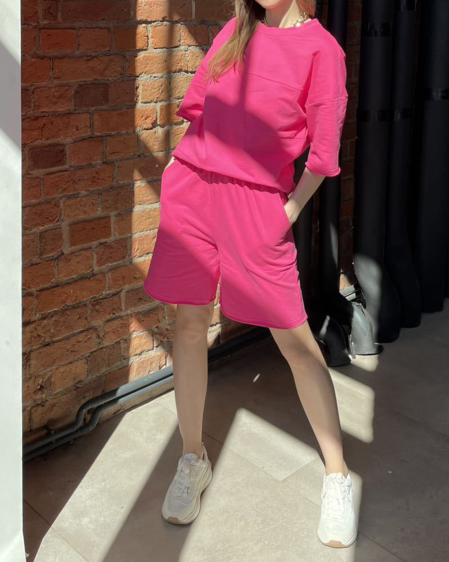 Женский комплект капюшонов Т-шорты 5 четвертей Трусы тренировка бег