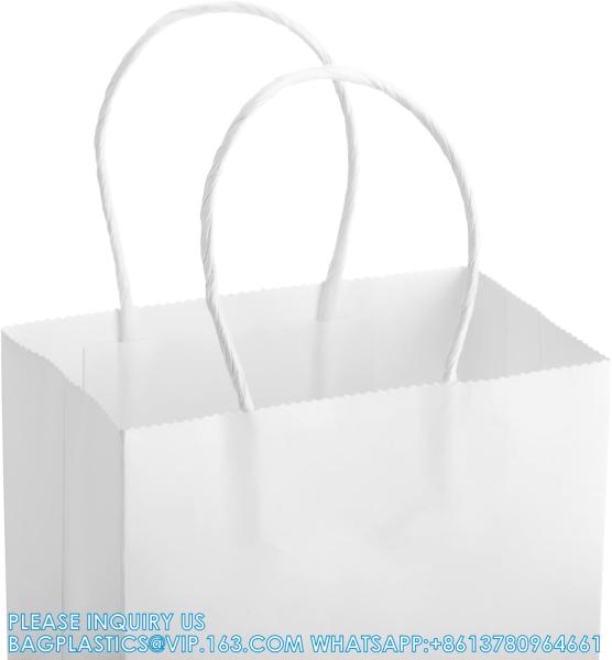 White Paper Wrapping Bags Wine Bags With Handles Bulk Paper Gift Bags Kraft Bags Retail Bags Party Bags