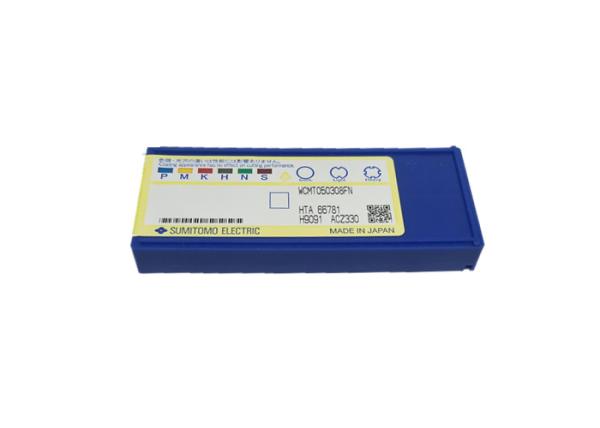 As inserções do carboneto de Sumitomo da perfuração do metal, WCMT050308FN ACZ330 PVD revestiram inserções