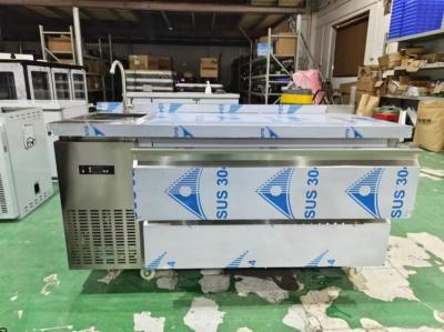 Frigorífico comercial personalizado congelador de 60 Frigorífico de balcão w / 2 Caixas 115v 304 Prata