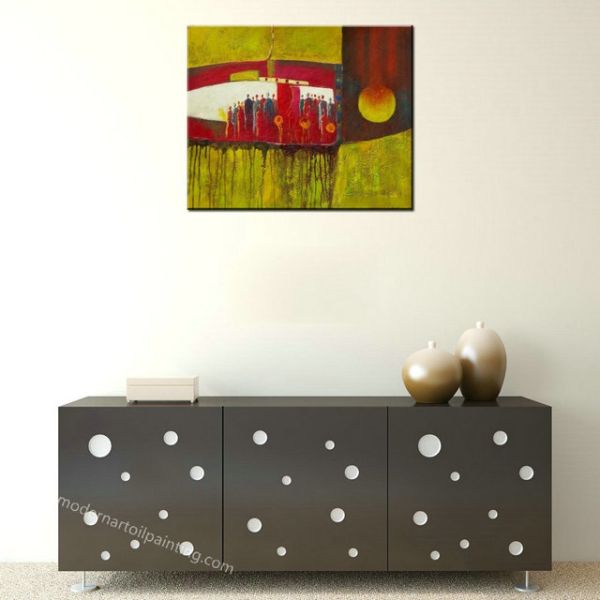 100% Hand Painted Abstract Colorful Oil Painting on Canvas Hot Modern Landscape Wall Art for Entrance Home Decoration