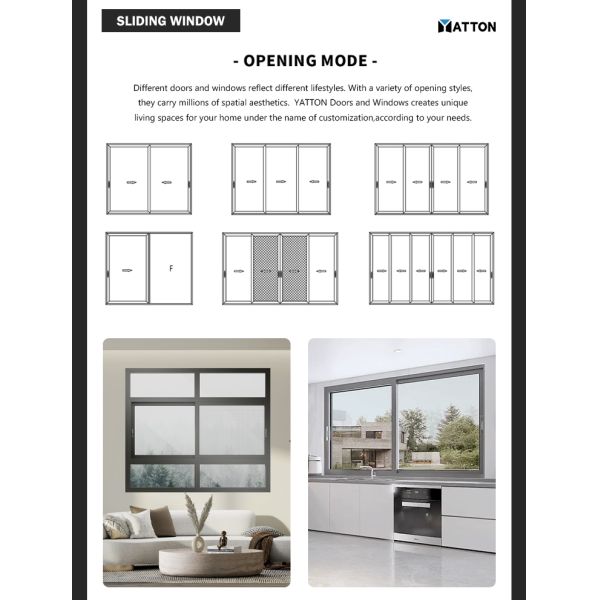 Modern Stainless Steel Screen Mesh Aluminum Frame Sliding Windows Aluminum bar for Window and Door for Kitchen School