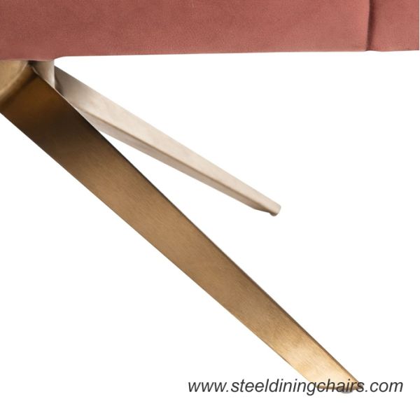 Stainless Steel Base Revolving Leisure Accent 68cm 90CM Metal Frame Armchair