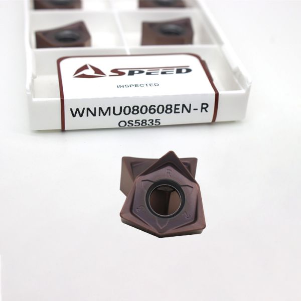 Вставки CNC инструмента цементированного карбида вольфрама WNMU040304 WNMU080608EN-R поворачивая филируя