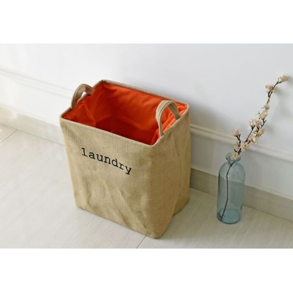 Корзина одежд корзины прачечной водоустойчивого джута складная грязная для упаковки