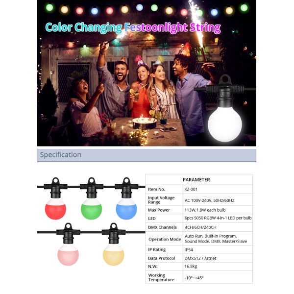 СИД этапа 116W производит эффект светлые света строки глобуса Dmx для внешнего сада