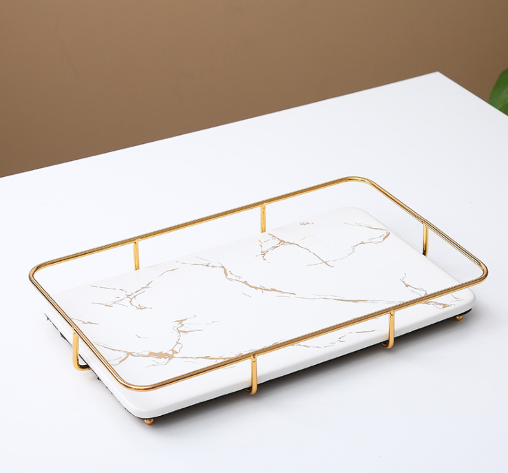Nordic 1.0kg 35.7cm Length Rectangle Jewelry Tray For Bathroom
