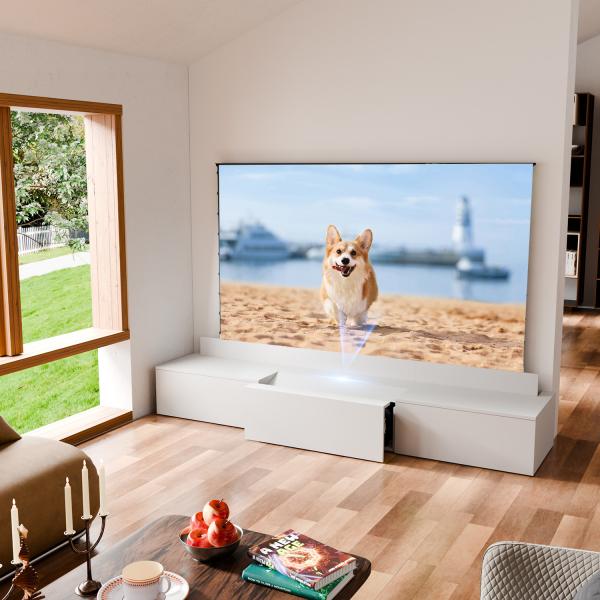 Wooden Sliding TV Cabinet 50Hz / 60Hz TV Stand With Projector Cabinet
