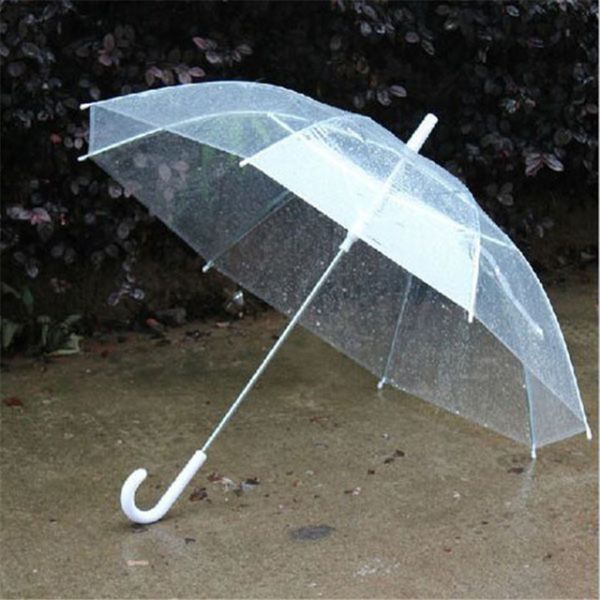 EVA Long Handle Rain Sun Clear Plastic Dome Umbrella Rainproof Wedding Photo
