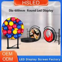 Display LED redondo P4.28 dia-600mm Display LED circular de dois lados