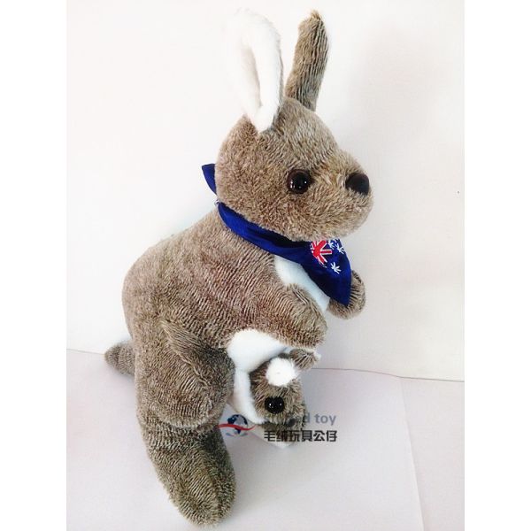 australian kangaroo with with flag bring baby brown plush stuffed toy pp cotton cheap economic animal toy lovery cartoon