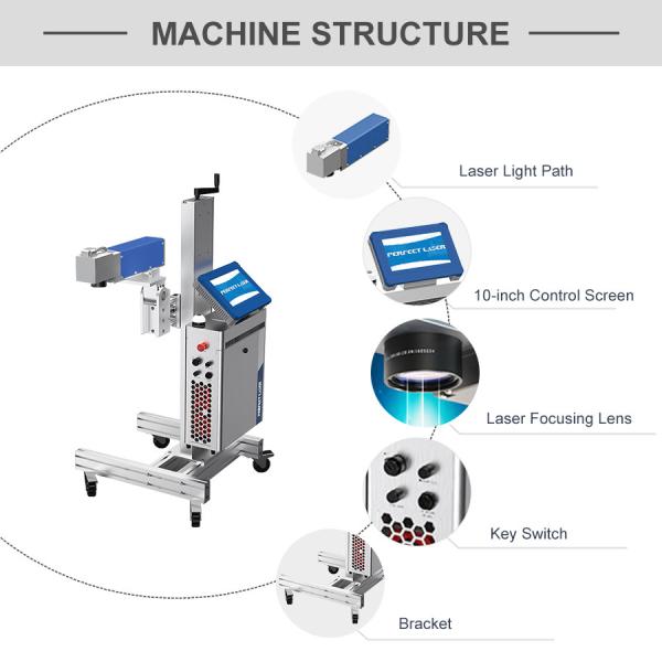 20w 30w 50w 100w Máquina automática de marcação por laser óptico