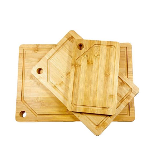 Rectangular BAMBOO tabuleiro de corte com Juice Groove ferramenta de cozinha essencial