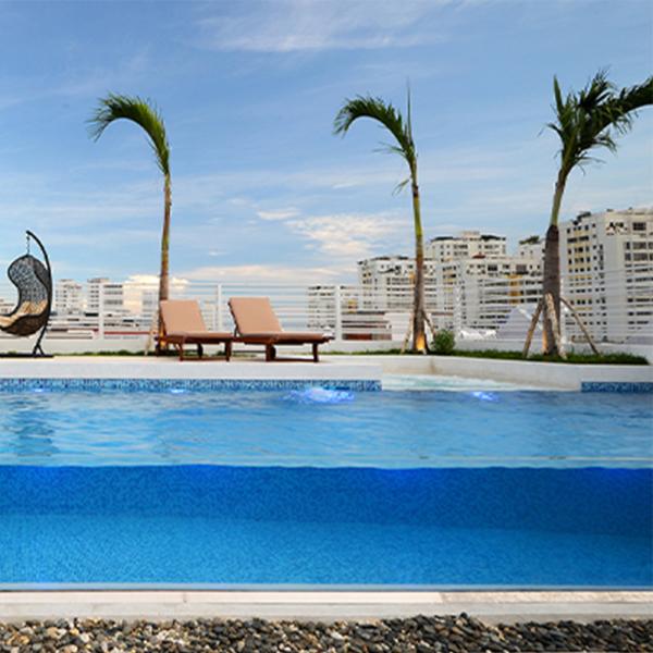 1.20g/cm3 Densidade e excelente resistência a intempéries AUPOOL Piscinas de vidro para piscinas ao ar livre