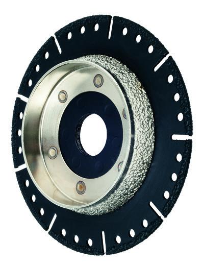 Vacuum Brazed Diamond Cutting & Bevelling Concrete Blade For Plastic Cast Iron Clay