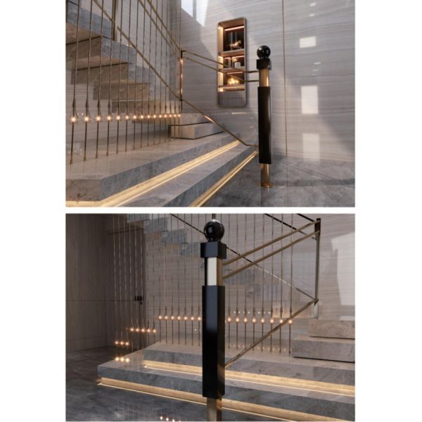 Modern Indoor Crystal Acrylic Staircase Stair Railing Handrail For Sale