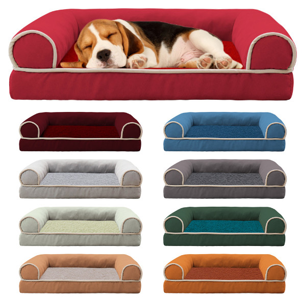 Хлопок Eggshell заполняя элегантную серую диван-кровать любимца с не дном выскальзывания