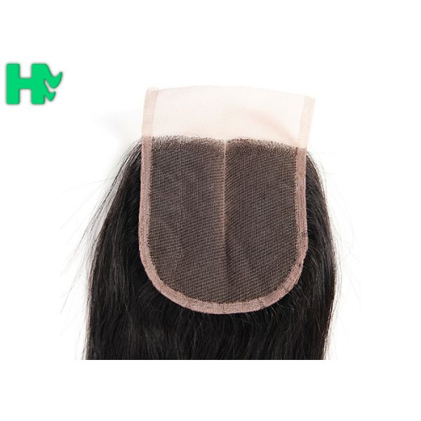 Body Wave Human Hair Closure Pieces , Middle Part Remy Human Hair Extensions