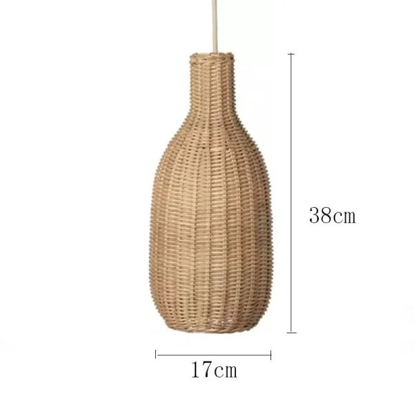 Dining Room Lamp Cafe LED farmhouse Village Vintage Handmade Wicker Pendant Light(WH-WP-112)