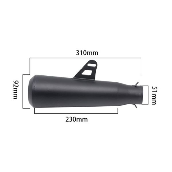 Slip On 45 Steel Custom Motorcycle Mufflers , Colored 51mm Motorcycle Muffler