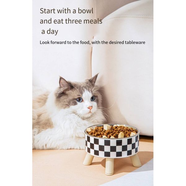 Животные из нержавеющей стали Повышенная однослойная миска Анти-ударная нескользящая миска Большая емкость Анти-червенный позвоночник Пищевая миска для собак