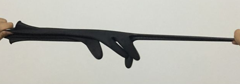 Guantes de goma industriales 32 cm Unflocked del negro de la prenda impermeable que alinea la sustancia química resistente