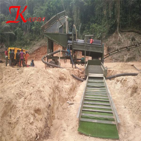 keda gold and diamond mining equipment gemstone gold trommel wash plant with long clay scrubber