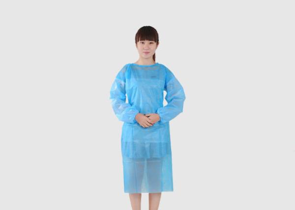 Dust Proof Disposable Isolation Gowns Convenient With With Collar / Four Buttons
