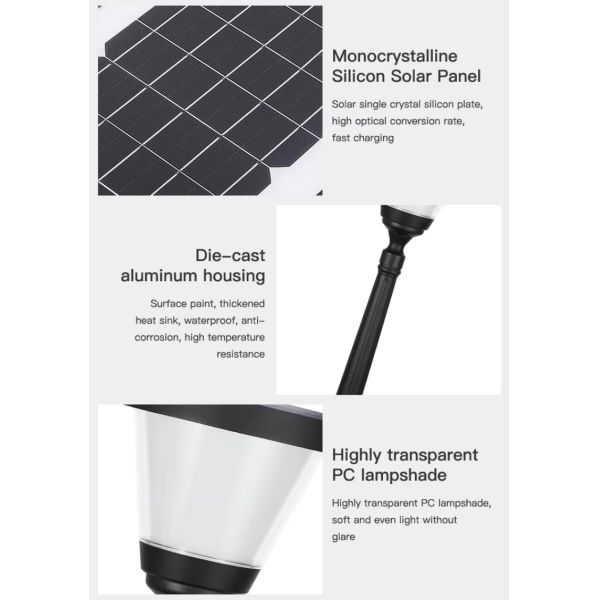 Waterproof Solar Garden Lights Energy-Saving LED Auto On/Off for Patio Yard Decor