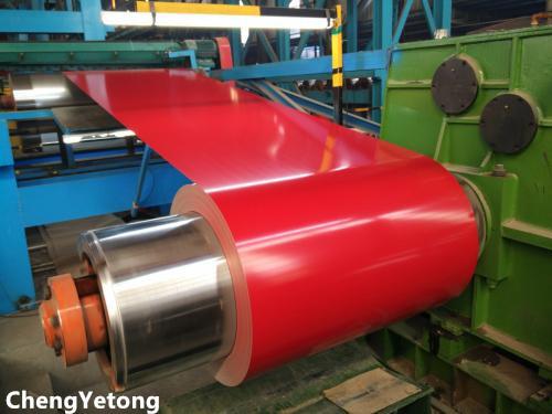 Building Corrugated Panel Coated Aluminum Coil , Plain Color PU Coating Metal Coil Stock