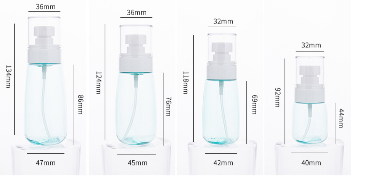 Luxury Clear Empty Upg 30ml Petg Bottle Ultra Fine Sprayer White