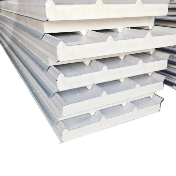 Insulated Wall Rock Wool Roof Sandwich Panels With PU Polyurethane Core Material