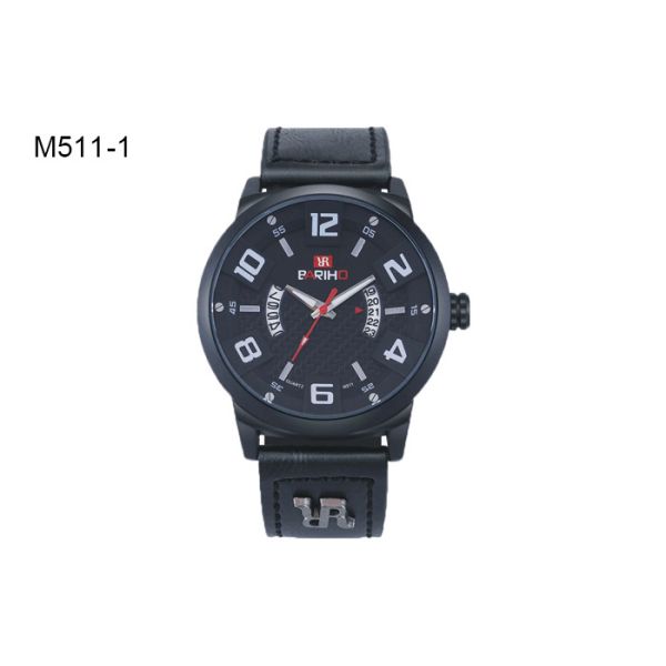 BARIHO Men's Quartz Watch Sport PU Leather Waterproof  Mens Watch M511