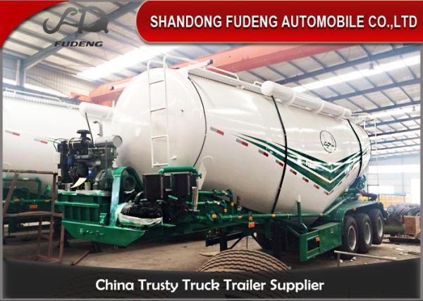 2017 3 Axles Bulk cement tanker trailers compressor and diesel engine 55CBM