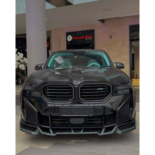 XM Bmw Wide Body Kit Carbon Fiber Front Lip Spoiler Black Bmw Side Skirt Wheel Arch