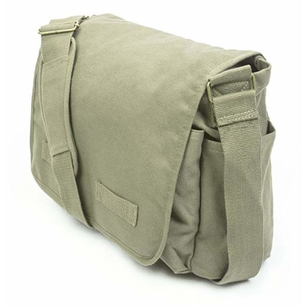 Outdoor Military Tactical Sling Bag , Vintage Military Canvas Bag Spacious Capacity