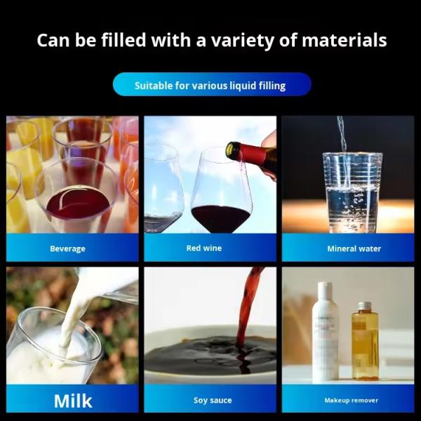 Máquina de Llenado de Líquidos con Bomba Magnética de Cuatro Cabezales y Precio de Fábrica Personalizado para Jugos, Bebidas y Leche, Llenado Pequeño