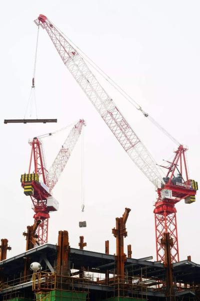 Chinese Top Brand Zoomlion 25 Ton Luffing-Jib Tower Crane L400-25 in Dubai for Hot Sale