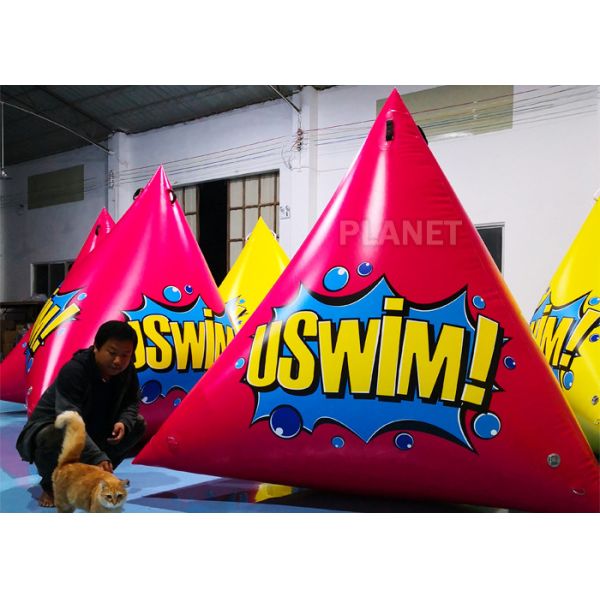 Triangular Inflatable Marker Buoy With D Rings Customized Size